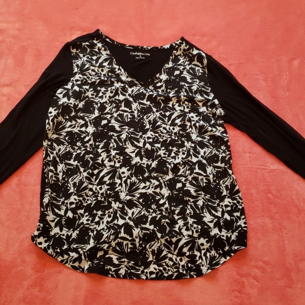 Black and White Blouse